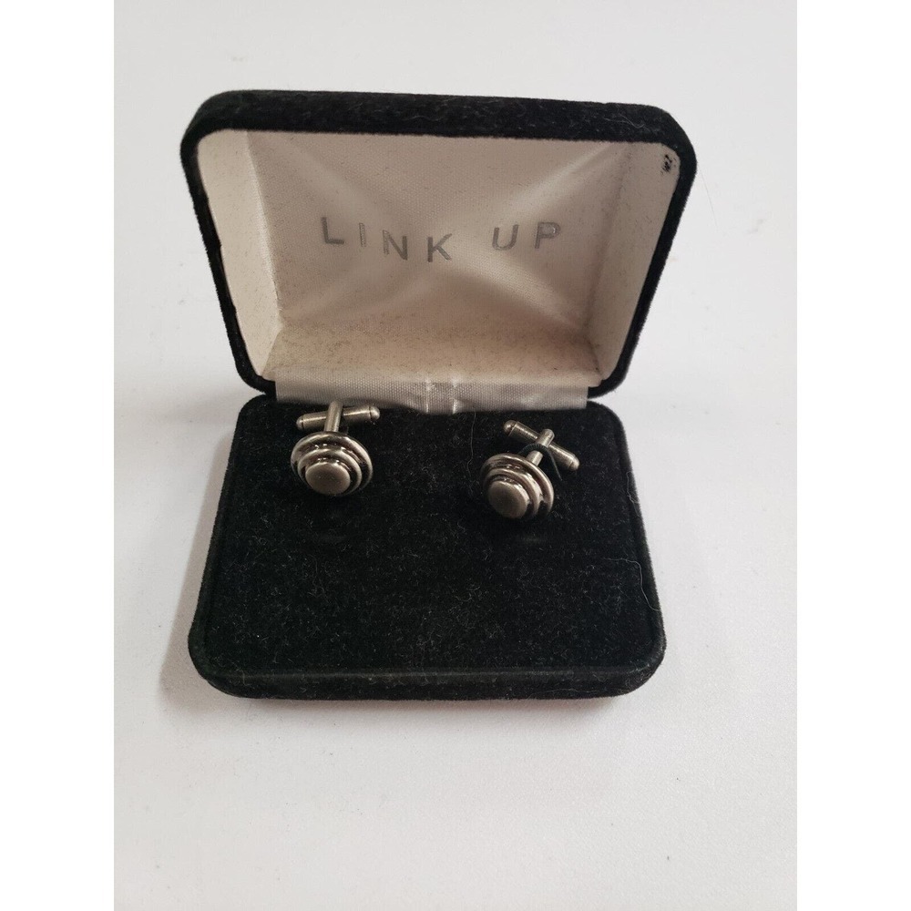 Vintage Link Up Sterling Silver Beautiful Men's Cufflink